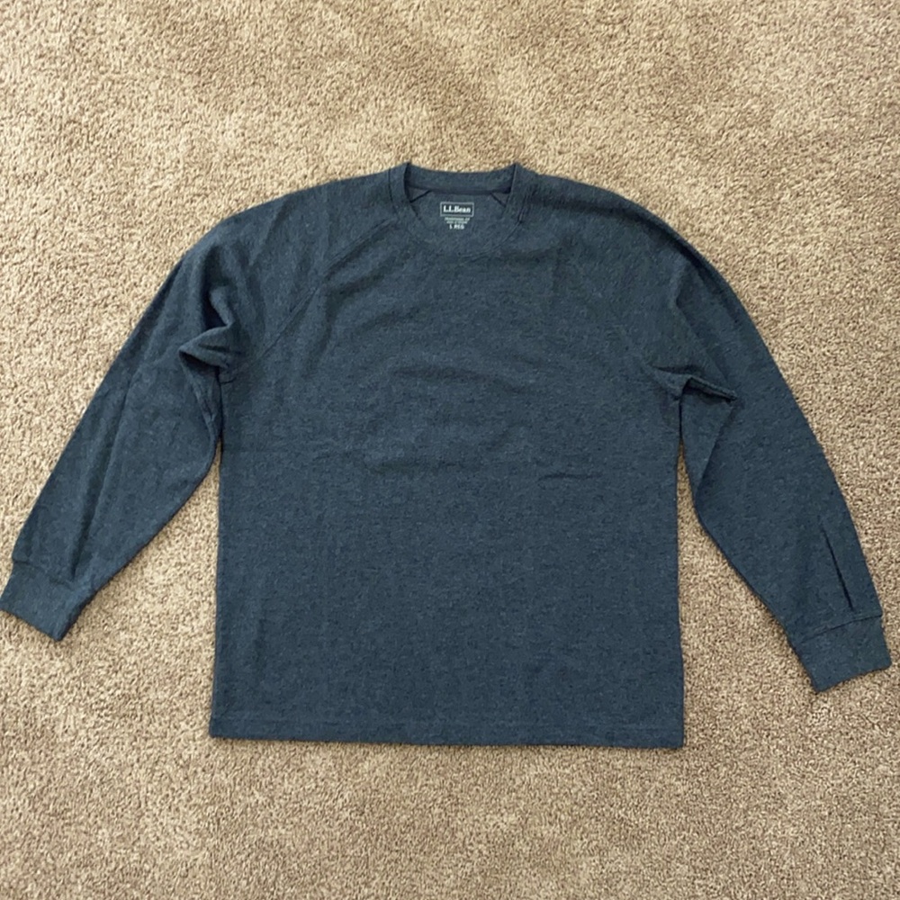 L.L. Bean men’s grey 100% cotton grey sweater